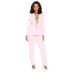 Soft pink suit by House of CB in size Large
